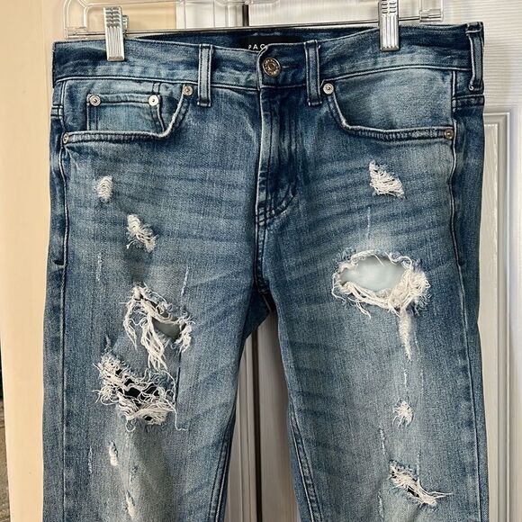 PacSun Los Angeles skinny jeans women’s 29 x 30 destroyed distressed - Picture 3 of 11
